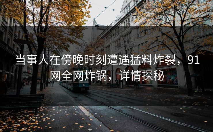 当事人在傍晚时刻遭遇猛料炸裂，91网全网炸锅，详情探秘